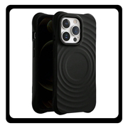 Θήκη Πλάτης - Back Cover, Silicone Σιλικόνη Black Μαύρο Circle Mag Case For iPhone 15