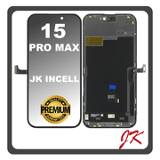 HQ OEM For Apple iPhone 15 Pro Max, iPhone 15 ProMax (A2849, A3105) JK Premium InCell LCD Display Screen Assembly Οθόνη + Touch Screen Digitizer Μηχανισμός Αφής With IC Removable​ Black Μαύρο (Premium A+)