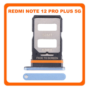 Γνήσια Original Xiaomi Redmi Note 12 Pro+ (22101316UCP, 22101316UG) SIM Card Tray Υποδοχέας Βάση Θήκη Κάρτας SIM Iceberg Blue Μπλε (Service Pack By Xiaomi)