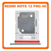 Γνήσια Original Xiaomi Redmi Note 12 4G (23021RAAEG, 23021RAA2Y) SIM Card Tray + Micro SD Tray Slot Υποδοχέας Βάση Θήκη Κάρτας Mint Green Πράσινο (Service Pack By Xiaomi)