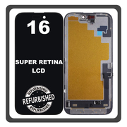 iPhone 16, iPhone16 (A3287, A3081) Super Retina XDR OLED Οθόνη LCD Display Screen Assembly Οθόνη + Touch Screen Digitizer Μηχανισμός Αφής Black Μαύρο (Ref By Apple) (Lifetime Warranty Για Συνεργατες B2B​)