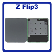 Γνήσια Original Samsung Galaxy Z Flip 3 5G (SM-F711B, SM-F711N) Rear Back Battery Cover Πίσω Καπάκι Πλάτη Μπαταρίας Gray Μαύρο GH82-26293G (Service Pack By Samsung)