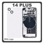 HQ OEM &Sigma;&upsilon;&mu;&beta;&alpha;&tau;ό &Mu;&epsilon; Apple iPhone 14 Plus, iPhone 14+ (A2886, A2632, A2885) Rear Back Battery Cover &Pi;ί&sigma;&omega; &Kappa;ά&lambda;&upsilon;&mu;&mu;&alpha; &Kappa;&alpha;&pi;ά&kappa;&iota; &Pi;&lambda;ά&tau;&eta; &Mu;&pi;&alpha;&tau;&alpha;&rho;ί&alpha;&sigmaf; + Metal Plate + Camera Lens &Tau;&zeta;&alpha;&mu;ά&kappa;&iota; &Kappa;ά&mu;&epsilon;&rho;&alpha;&sigmaf; + Magsafe + NFC Starlight Ά&sigma;&pi;&rho;&omicron; (Premium A+)