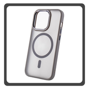 Θήκη Πλάτης - Back Cover, Silicone Σιλικόνη Gray Γκρι Frozen Mag Case For iPhone 15 Pro