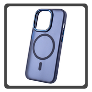 Θήκη Πλάτης - Back Cover, Silicone Σιλικόνη Navy Blue Μπλε Frozen Mag Case For iPhone 15 Pro