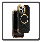 Θήκη Πλάτης - Back Cover, Silicone Σιλικόνη Black Μαύρο Circle Glam Mag Case iPhone 15