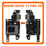 Γνήσια Original Xiaomi Redmi Note 13 Pro 5G (2312DRA50C, 2312CRAD3C), USB Type-C Charging Dock Connector Flex Sub Board, Καλωδιοταινία Υπό Πλακέτα Φόρτισης + Microphone Μικρόφωνο 5600040N1600 (Service Pack By Xiaomi)