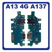 HQ OEM Συμβατό Με Samsung Galaxy A13 (SM-A137F, SM-A137F/DSN) USB Type-C Charging Dock Connector Flex Sub Board, Καλωδιοταινία Υπό Πλακέτα Φόρτισης + Microphone Μικρόφωνο + Audio Jack Θύρα Ακουστικών (Premium A+)