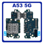 HQ OEM Συμβατό Με Samsung Galaxy A53 5G (SM-A536B, SM-A536B/DS) USB Type-C Charging Dock Connector Flex Sub Board, Καλωδιοταινία Υπό Πλακέτα Φόρτισης + Microphone Μικρόφωνο + Sim Reader Αναγνώστης Κάρτας (Premium A+)