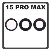 HQ OEM Συμβατό Με Apple iPhone 15 Pro Max, iPhone 15 ProMax (A2849, A3105) Main Rear Back Camera Glass Lens Πίσω Τζαμάκι Κάμερας​ (Premium A+)