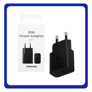 Γνήσια Original Samsung Travel Charger Φορτιστής Ταξιδιού Χωρίς Καλώδιο GaN με Θύρα USB-C 25W Power Delivery Black Μαύρο (EP-T2510NBE)