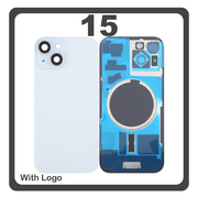 HQ OEM &Sigma;&upsilon;&mu;&beta;&alpha;&tau;ό &Mu;&epsilon; iPhone 15 , iPhone15 (A3090, A2846) Rear Back Battery Cover &Pi;ί&sigma;&omega; &Kappa;ά&lambda;&upsilon;&mu;&mu;&alpha; &Kappa;&alpha;&pi;ά&kappa;&iota; &Pi;&lambda;ά&tau;&eta; &Mu;&pi;&alpha;&tau;&alpha;&rho;ί&alpha;&sigmaf; + Metal Plate + Camera Lens &Tau;&zeta;&alpha;&mu;ά&kappa;&iota; &Kappa;ά&mu;&epsilon;&rho;&alpha;&sigmaf; + Magsafe Blue &Mu;&pi;&lambda;&epsilon; (Premium A+)