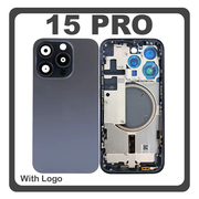 HQ OEM &Sigma;&upsilon;&mu;&beta;&alpha;&tau;ό &Mu;&epsilon; Apple iPhone 15 Pro, iPhone 15Pro (A2848, A3101) Rear Back Battery Cover Middle Frame- Housing &Pi;ί&sigma;&omega; &Kappa;ά&lambda;&upsilon;&mu;&mu;&alpha; &Kappa;&alpha;&pi;ά&kappa;&iota; &Pi;&lambda;ά&tau;&eta; &Mu;&pi;&alpha;&tau;&alpha;&rho;ί&alpha;&sigmaf; + Camera Lens &Tau;&zeta;&alpha;&mu;ά&kappa;&iota; &Kappa;ά&mu;&epsilon;&rho;&alpha;&sigmaf; + Sim Card Tray + Magsafe Blue Titanium &Mu;&pi;&lambda;&epsilon; (Premium A+)