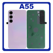 HQ OEM Συμβατό Με Samsung Galaxy A55 5G (SM-A556V, SM-A556B) Rear Back Battery Cover + Camera Lens Πίσω Κάλυμμα Καπάκι Πλάτη Μπαταρίας + Τζαμάκι Κάμερας Lilac Ροζ (Premium A+)
