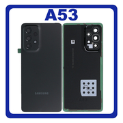 HQ OEM Συμβατό Με Samsung Galaxy A53 5G (SM-A536B, SM-A536B/DS) Rear Back Battery Cover + Camera Lens Πίσω Κάλυμμα Καπάκι Πλάτη Μπαταρίας + Τζαμάκι Κάμερας Black Μαύρο (Premium A+)