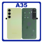 HQ OEM Συμβατό Με Samsung Galaxy A35 5G (SM-A356E, SM-A356E/DS) Rear Back Battery Cover + Camera Lens Πίσω Κάλυμμα Καπάκι Πλάτη Μπαταρίας + Τζαμάκι Κάμερας Yellow Κίτρινο (Premium A+)
