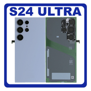 HQ OEM Συμβατό Με Samsung Galaxy S24 Ultra 5G (SM-S928B, SM-S928B/DS) Rear Back Battery Cover + Camera Lens Πίσω Κάλυμμα Καπάκι Πλάτη Μπαταρίας + Τζαμάκι Κάμερας Titanium Blue Μπλε (Premium A+)