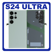 HQ OEM Συμβατό Με Samsung Galaxy S24 Ultra 5G (SM-S928B, SM-S928B/DS) Rear Back Battery Cover + Camera Lens Πίσω Κάλυμμα Καπάκι Πλάτη Μπαταρίας + Τζαμάκι Κάμερας Titanium Green Πράσινο (Premium A+)