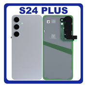 HQ OEM Συμβατό Με Samsung Galaxy S24 Plus, S24+ (SM-S926B, SM-S926B/DS) Rear Back Battery Cover Πίσω Κάλυμμα Καπάκι Μπαταρίας + Camera Lens Τζαμάκι Κάμερας Marble Grey Γκρι (Premium A+)
