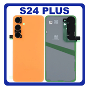 HQ OEM Συμβατό Με Samsung Galaxy S24 Plus, S24+ (SM-S926B, SM-S926B/DS) Rear Back Battery Cover Πίσω Κάλυμμα Καπάκι Μπαταρίας + Camera Lens Τζαμάκι Κάμερας Sandstone Orange Πορτοκαλί (Premium A+)