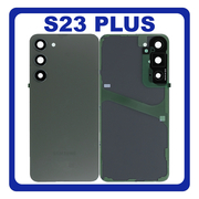 HQ OEM Συμβατό Με Samsung Galaxy S23+ 5G (SM-S916B, SM-S916B/DS) Rear Back Battery Cover Πίσω Κάλυμμα Καπάκι Πλάτη Μπαταρίας + Camera Lens Τζαμάκι Κάμερας Green Πράσινο (Premium A+)