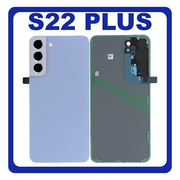 Γνήσια Original Samsung Galaxy S22 Plus 5G , S22+ 5G (SM-S906B, SM-S906B/DS) Rear Back Battery Cover Πίσω Καπάκι Πλάτη Μπαταρίας + Camera Lens Τζαμάκι Κάμερας Blue Μπλε GH82-27444H (Service Pack By Samsung)