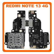Γνήσια Original Xiaomi Redmi Note 13 4G (23129RAA4G, 23124RA7EO) USB Type-C Charging Dock Connector Flex Sub Board, Καλωδιοταινία Υπό Πλακέτα Φόρτισης + Microphone Μικρόφωνο 56000500N700 (Service Pack By Xiaomi)
