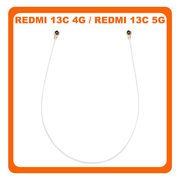 Γνήσια Original Xiaomi Redmi 13C 4G (23100RN82L, 23106RN0DA) / Redmi 13C 5G (23124RN87G, 23124RN87I) Coaxial Antenna Signal Module Flex Cable Ομοαξονικό Καλώδιο Κεραίας White Άσπρο 130mm​​ (Service Pack By Xiaomi)