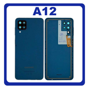 Original Γνήσιο Samsung Galaxy A12 A125 SM-A125F Rear Back Battery Cover Πίσω Κάλυμμα Πλάτη Καπάκι Μπαταρίας + Camera Lens Τζαμάκι Κάμερας Blue Μπλε GH82-24487C (Service Pack By Samsung)​