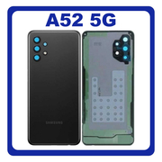 Original Γνήσιο Samsung Galaxy A52 5G A526 SM-A526B Battery Cover Awesome Black Καπάκι Μπαταρίας Μαύρο GH82-25225A (Service Pack By Samsung)