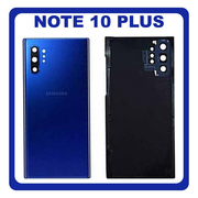 OEM HQ Samsung Galaxy Note 10 Plus , Note10 Plus 10+ N975 (N975F N975F/DS N975U N975U1 N975W N9750/DS N975N) Rear Back Battery Cover Πίσω Κάλυμμα Καπάκι Μπαταρίας + Camera Lens Τζαμάκι Κάμερας Blue Μπλε (Grade AAA+++)