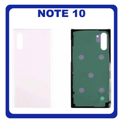OEM HQ Samsung Galaxy Note 10 , Note10 N970 (N970F N970F/DS N970U N970U1 N970W  N9700/DS N970N) Rear Back Battery Cover Πίσω Κάλυμμα Καπάκι Μπαταρίας White Άσπρο (Grade AAA+++)