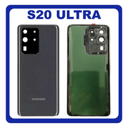 OEM HQ Samsung Galaxy S20 Ultra G988 (SM-G988B/DS) Rear Back Battery Cover Πίσω Κάλυμμα Καπάκι Μπαταρίας + Camera Lens Τζαμάκι Κάμερας Grey Γκρι (Premium A+)