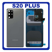 OEM HQ Samsung Galaxy S20 Plus , S20+ G985 (SM-G985, SM-G985F, SM-G985F/DS) Rear Back Battery Cover Πίσω Κάλυμμα Καπάκι Μπαταρίας + Camera Lens Τζαμάκι Κάμερας Grey Γκρι (Grade AAA+++)