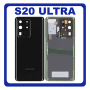 &Gamma;&nu;ή&sigma;&iota;&omicron; Original Samsung Galaxy S20 Ultra G988 (SM-G988, SM-G988U, SM-G988U1, SM-G9880, SM-G988B/DS, SM-G988N, SM-G988B, SM-G988W,  SM-G988B/DS) Rear Back Battery Cover &Pi;ί&sigma;&omega; &Kappa;ά&lambda;&upsilon;&mu;&mu;&alpha; &Kappa;&alpha;&pi;ά&kappa;&iota; &Mu;&pi;&alpha;&tau;&alpha;&rho;ί&alpha;&sigmaf; + Camera Lens &Tau;&zeta;&alpha;&mu;ά&kappa;&iota; &Kappa;ά&mu;&epsilon;&rho;&alpha;&sigmaf; Black &Mu;&alpha;ύ&rho;&omicron; GH82-22217A (Service Pack By Samsung)