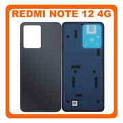 HQ OEM Συμβατό Με Xiaomi Redmi Note 12 4G (23021RAAEG, 23021RAA2Y) Rear Back Battery Cover Πίσω Καπάκι Πλάτη Μπαταρίας Onyx Gray Μαύρο (Premium A+)