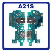 Γνήσια Original Samsung Galaxy A21s 2020 (SM-A217F) Charging Usb Dock Flex, Sub Board Plug Type-C, Καλωδιοταινία Πλακέτα Φόρτισης + Mic Μικρόφωνο (Service Pack By Samsung) GH96-13452A
