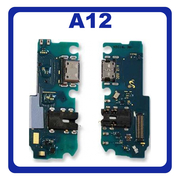 Γνήσιο Original Samsung Galaxy A12 A125 SM-A125F USB Charging Board Καλωδιοταινία Φόρτισης + Microphone Μικρόφωνο + Audio Jack Θύρα Ακουστικών GH96-14044A (Service Pack By Samsung)
