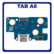 HQ OEM Συμβατό Με Samsung Galaxy Tab A8 10.5" (SM-X200, SM-X205) USB Type-C Charging Dock Connector Flex Sub Board, Καλωδιοταινία Υπό Πλακέτα Φόρτισης + Microphone Μικρόφωνο (Premium A+)
