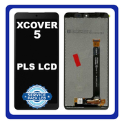 Original Γνήσιο Samsung Galaxy Xcover 5 Xcover5 G525 (G525F, G525F/DS) PLS LCD Display Screen Assembly Οθόνη + Touch Digitizer Μηχανισμός Αφής Black Μαύρο GH96-14254A (Service Pack By Samsung)