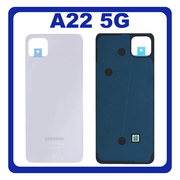 Original Γνήσιο Samsung Galaxy A22 5G A226 (SM-A226B, SM-A226B/DS, SM-A226B/DSN) Rear Back Battery Cover Πίσω Κάλυμμα Πλάτη Καπάκι Μπαταρίας White Άσπρο GH81-21072A (Service Pack By Samsung)