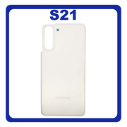 OEM HQ Samsung Galaxy S21 5G 2021 G991 (G991B, G991B/DS) Rear Back Battery Cover Πίσω Κάλυμμα Καπάκι Πλάτη Μπαταρίας Phantom White Άσπρο (Premium A+)
