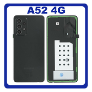 Γνήσια Original Samsung Galaxy A52 (SM-A525F, SM-A525F/DS) Rear Battery Cover Πίσω Καπάκι Μπαταρίας Black Μαύρο GH82-25427A (Service Pack By Samsung)