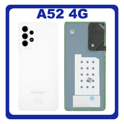 Γνήσια Original Samsung Galaxy A52 (SM-A525F, SM-A525F/DS) Rear Battery Cover Πίσω Καπάκι Μπαταρίας White Άσπρο GH82-25427D (Service Pack By Samsung)