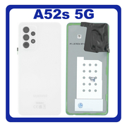 Γνήσια Original Samsung Galaxy A52s 5G (SM-A528B, SM-A528B/DS) Rear Battery Cover Πίσω Καπάκι Μπαταρίας White Άσπρο GH82-26858D (Service Pack By Samsung)
