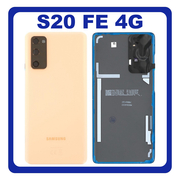 Γνήσια Original Samsung Galaxy S20 FE 4G (SM-G780F, SM-G780F/DSM) Rear Battery Cover Πίσω Καπάκι Μπαταρίας Cloud Orange Πορτοκαλί GH82-24263F (Service Pack By Samsung)