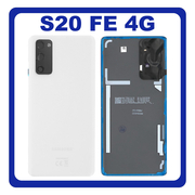 Γνήσια Original Samsung Galaxy S20 FE 4G (SM-G780F, SM-G780F/DSM) Rear Battery Cover Πίσω Καπάκι Μπαταρίας Cloud White Άσπρο GH82-24263B (Service Pack By Samsung)