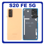 Γνήσια Original Samsung Galaxy S20 FE 5G (SM-G781B, SM-G781B/DS) Rear Battery Cover Πίσω Καπάκι Μπαταρίας Cloud Orange Πορτοκαλί GH82-24223F (Service Pack By Samsung)