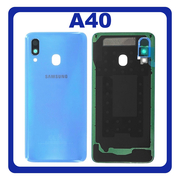 Γνήσια Original Samsung Galaxy A40 (SM-A405F, SM-A405FN, SM-A405FM, SM-A405S) Rear Back Battery Cover Πίσω Κάλυμμα Καπάκι Πλάτη Μπαταρίας Blue Μπλε GH82-19406C (Service Pack By Samsung)