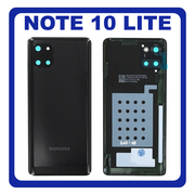 Γνήσια Original Samsung Galaxy Note 10 Lite (SM-N770F, SM-N770F/DS) Rear Back Battery Cover Πίσω Κάλυμμα Καπάκι Πλάτη Μπαταρίας Aura Black GH82-21972A (Service Pack By Samsung)